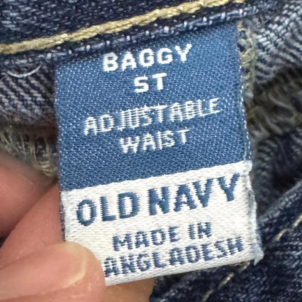 Old Navy Boys 5T Jeans Bundle Baggy Carpenter & Straight Leg Blue Denim 2 Pack